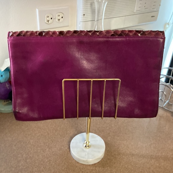 Emilia Paris Vintage Oversized Python Clutch Bag - Picture 6 of 13